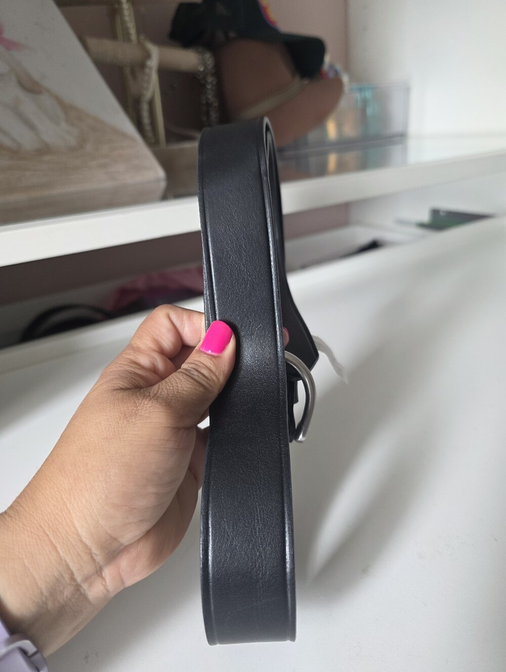 Madewell Black Leather Belt with Silver Buckle - Picture 10 of 10